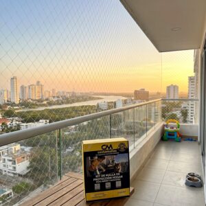 Kit Malla para Gatos - Protecion balcon grande 7 x 2.50 mts.