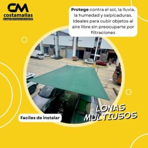 Lona Multiusos 120 gramos 4x6 colores verde/azul/gris