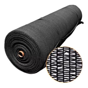 Rollo de polisombra negra 80% instalado como malla sombra